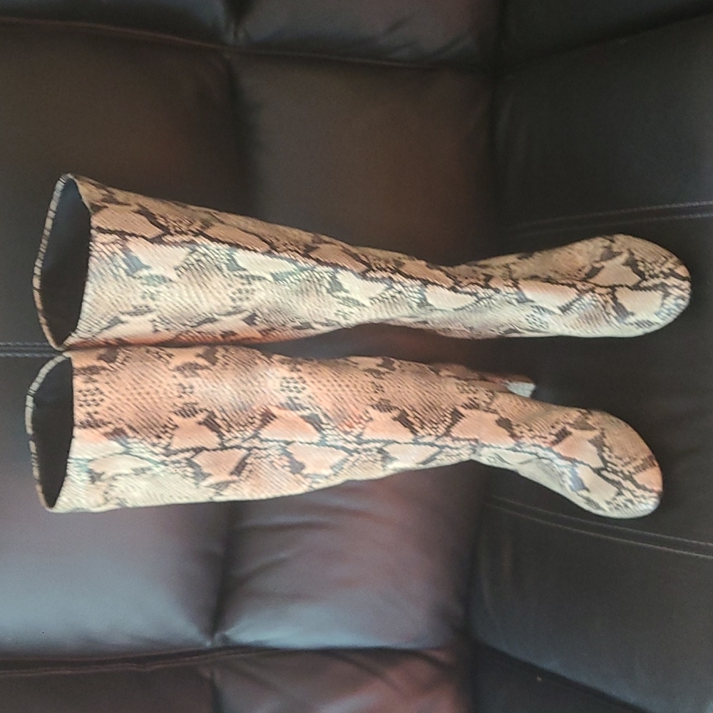 Cole Haan snakeskin boots size 10